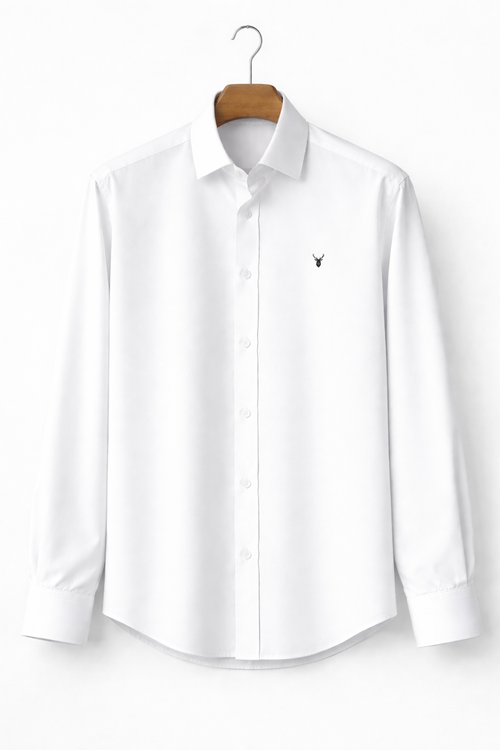 Elorl Regular Fit White Shirt for Men