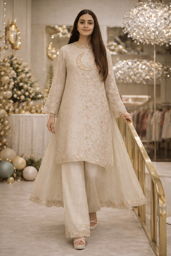 Ivory Moon Embroidered Festive Salwar Suit