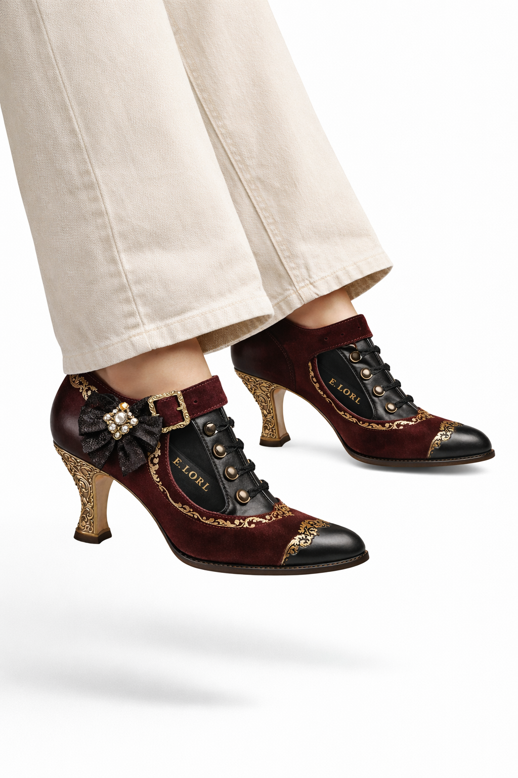 Elorl Baroque Duchess Heels for Women