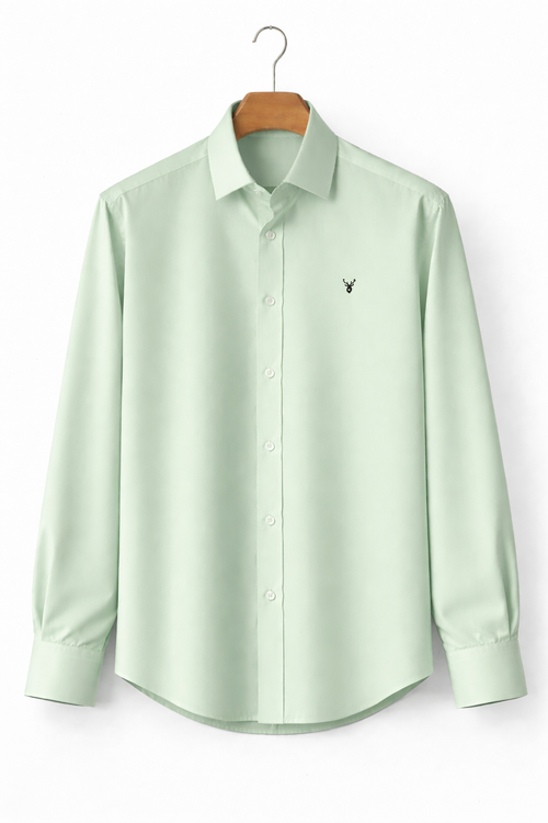 Elorl Regular Fit Mint Green Shirt for Men